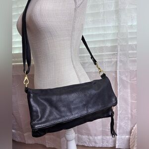 Parker Clay Makeda Leather Fold over Crossbody Bag